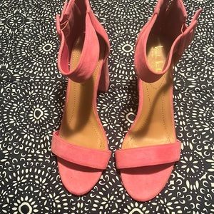 Pink block heel shoe